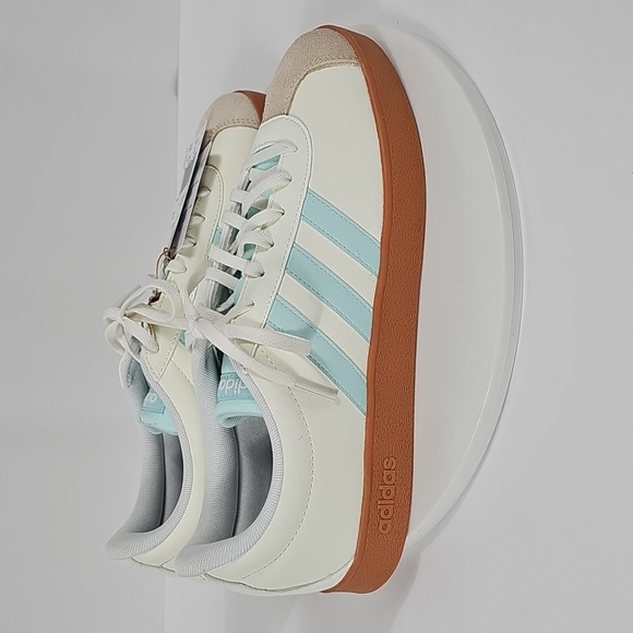NWT adidas VL Court Base Women's Size 10 White Mint Green Sneakers JI1767 - Picture 6 of 16